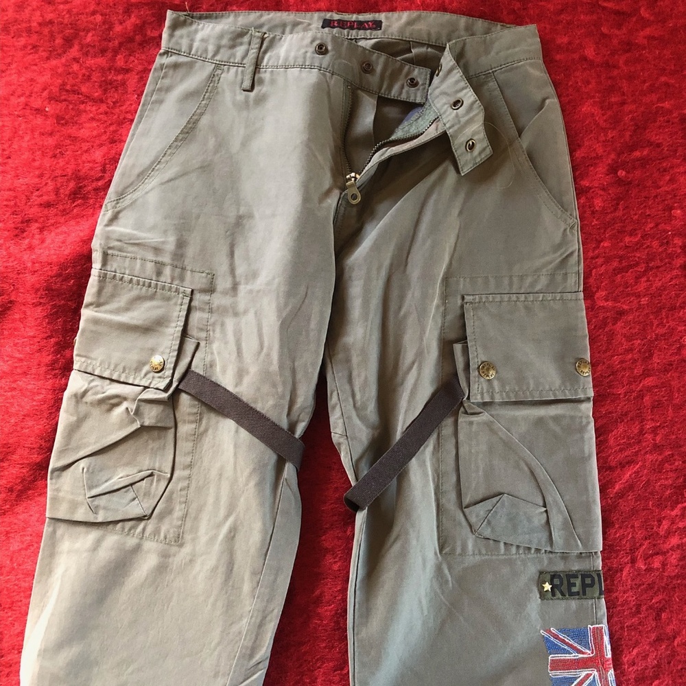 Replay vintage cargo pants olive green size XS